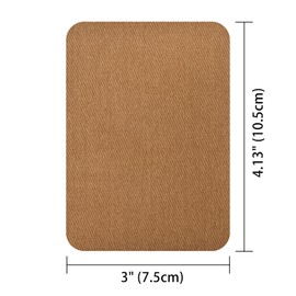 Guokuai Premium Quality Fabric Repair Patches Iron-on Patches for Clothing Inside & Outside Strongest Glue Cotton 3" by 4-1/4" (7.5 cm x 10.5 cm)… (12PCS-Camel)