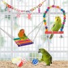 Bird Parakeet Toys,11 Pcs Swing Hanging Standing Chewing Toy Hammock