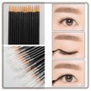 Dhjrefhhd 50Pcs Disposable Eyeliner Brushes Hooded Eyeliner Brush Eye Liner