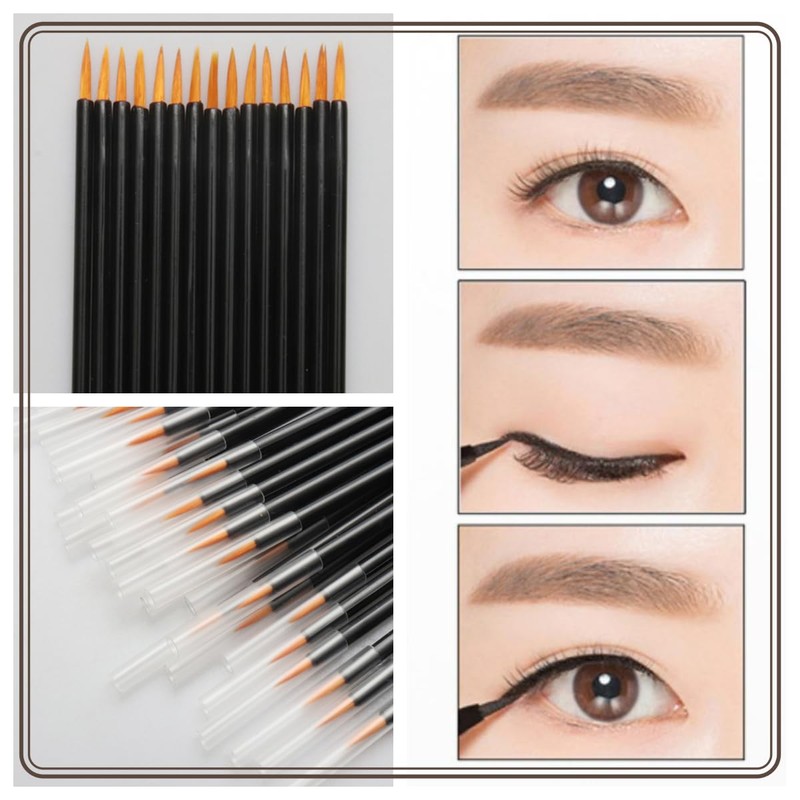 Dhjrefhhd 50Pcs Disposable Eyeliner Brushes Hooded Eyeliner Brush Eye Liner