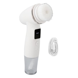 Handheld Facial Cleansing Brush IPX5 Waterproof Automatic Foaming Electric Facial Exfoliating Massage Brush White