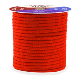Mandala Crafts 4mm 30 Yards Red Soft Drawstring Replacement Rope Upholstery Crochet Macramé Cotton Welt Trim Piping Cord
