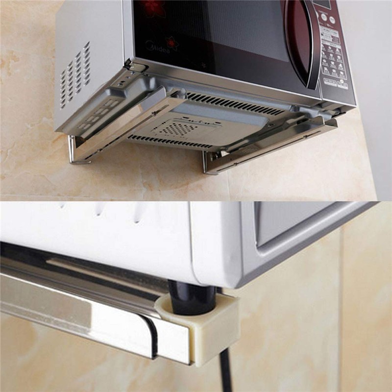 Hovico Universal Stainless Steel Microwave Mount Bracket, Support Frame Steel