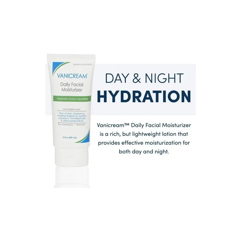 Vanicream Crema Hidratante Facial Ácido Hialurónico Piel Sensible 89ml