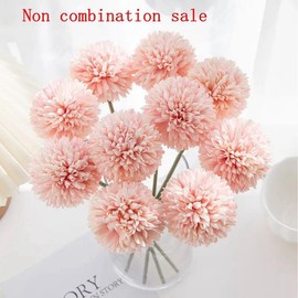 Artificial Pompon Flower, 2pcs Creative Diy Spring Fake Flower Bouquet, Decorative Flowers for Home & Wedding Party Decor, Decoration Home Ideas, Home Decor - Color: Pink, Specification: one-size
