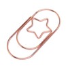 100pcs Rose Gold Star Paper Clips Slip Resistance Rust Prevention