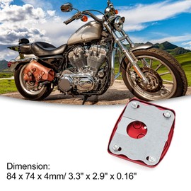 ACROPIX Motorcycle Brake Pedal Pad Cover Universal Black Red 1pcs