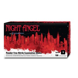 Adenna NGL220 Night Angel Nitrile Powder Free Exam Gloves, 4 mil- Pack of 10