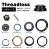 WFS HY713 1-1/8"-1-1/2" Semi-Integrated Threadless Headset 5.4mm Top Cone, Black,