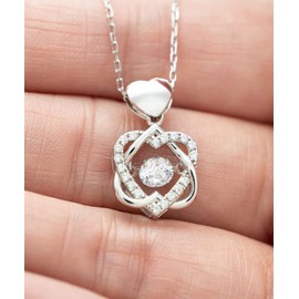 Game On Novelties Fancy Mommy Heart Knot Silver Necklace, To Be Honest, I'm Just, Surprise Gifts for Mom from Daughter, Birthday Unique Gifts, Jewelry, Baby, Shower, New mom, Expectant mother