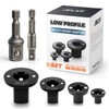 Low Profile Impact Socket Adapter Set, 3/8" to 1/2", 1/4"