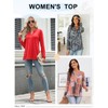 Anydeer Womens Long Sleeve Tunic Tops Casual Pleated Fashion Tops