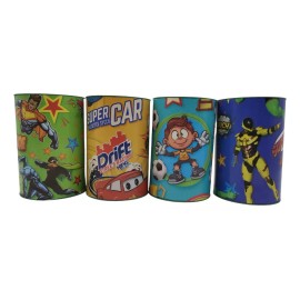 Pack 12 Alcancía Lata Dulcero Bolo Fiesta Recuerdo Infantil