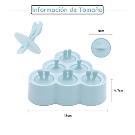 KADIGO Moldes para Paletas de Hielo, 6 Moldes de Helado en Forma de Animal, Molde de Silicona, Moldes de Paleta Mini con Base para Congelador, Caja de Paletas de Hielo Reutilizable (Rosa, Triángulo)