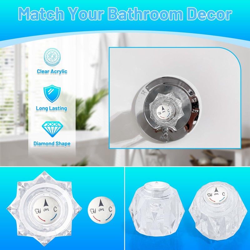 PuritySage Shower Faucet Knob Replacement,Compatible with Delta RP41661,Premium Shower Handle
