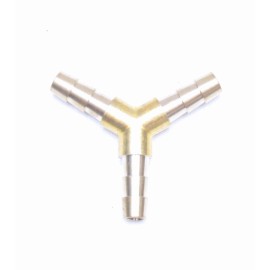 Unbranded/Generic Triple Barb Y 5/16 Hose ID Wye Brass Fitting Vacuum, Air, Fuel, Water Fasparts