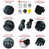 Texpeed Women's Winter Waterproof Motorcycle Gloves - Biker Warm Gloves