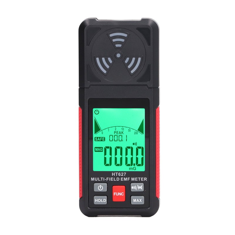 Electromagnetic Radiation Detector Data Hold Sound Light Alarm EMF Radiation