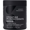 Sports Research Creatine Monohydrate - Gain Lean Muscle, Improve Performance and Strength and Support Workout Recovery - 5 g Micronized Creatine - 10.58 oz