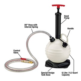 Powerbuilt ATF Fluid Filler Kit with 14 Piece Fill Adapters, Fill Pump, 6L Reservoir, Domestic and Import Vehicles - 240237,Black