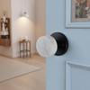 dairazan Marble Door Knob with Lock for Bathroom Bedroom Kitchen
