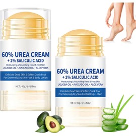 2pcs Crema Hidratante para Pies, Crema Renovadora de Pies,Bálsamo Para Talones En Barra,Para Pies Agrietados, Manos Y Codos,Exfoliante Para Pies Suaviza y Remueve Callos Al Instante (A, 40G)