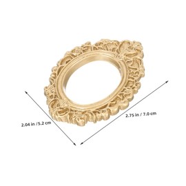 Levemolo 20pcs Vintage Mini Resin Picture Frames Oval Baroque Style Lightweight DIY Craft Decor with Angel Motif for Jewelry Display Photography and Home Decoration