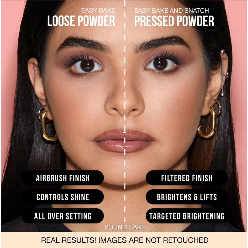 HUDA BEAUTY Easy Bake and Snatch Pressed Talc-Free Brightening and