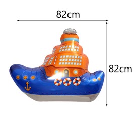 Fesnova Pack of 3 Inflatable Yacht, Helium Balloons U Boo Theme, Inflatable Yacht XXL, for Children's Birthday Party Decoration, Hawaii, Summer, Beach, Ocean Theme Party Decoration