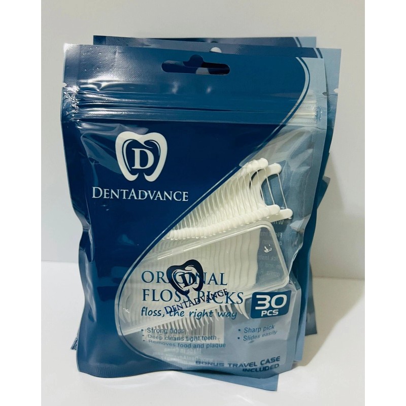 DentAdvance Original Dental Floss Picks - 30 PCs 6 Pack