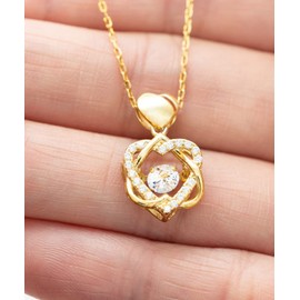 Spring Pet Products Heart Knot Gold Necklace to My Soulmate Smokin' Hot Love Knot Necklace Anniversary Birthday Valentine's Day