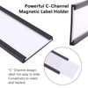 80Pcs 3x1 inch Magnetic Label Holders, FHDUSRYO “C” Channel Magnet