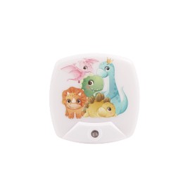 2 Pack - Cartoon Dinosaur LED Plug-in Night Light for Kids - Wall Lamp Take Good Care Children Sleep Light Sensor Auto Controlled Nightlights for Baby Nursing A