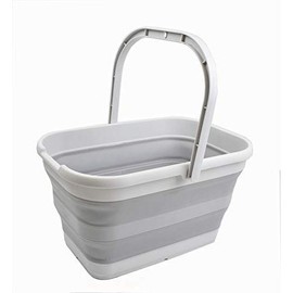 12L (3.17 Gallon) Collapsible Rectangular Handy Bucket (1  Grey) - Color: Gray, Item Package Quanti: 1