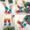 2 Pairs Cotton Five Finger Toe Socks Athletic Running Casual