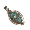 Copperie Evil Eye Natural Labradorite & Moonstone Gemstone Pendant Copper