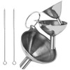 3 Piece Stainless Steel Funnels Set, maxin Multi-use Kitchen Funnel