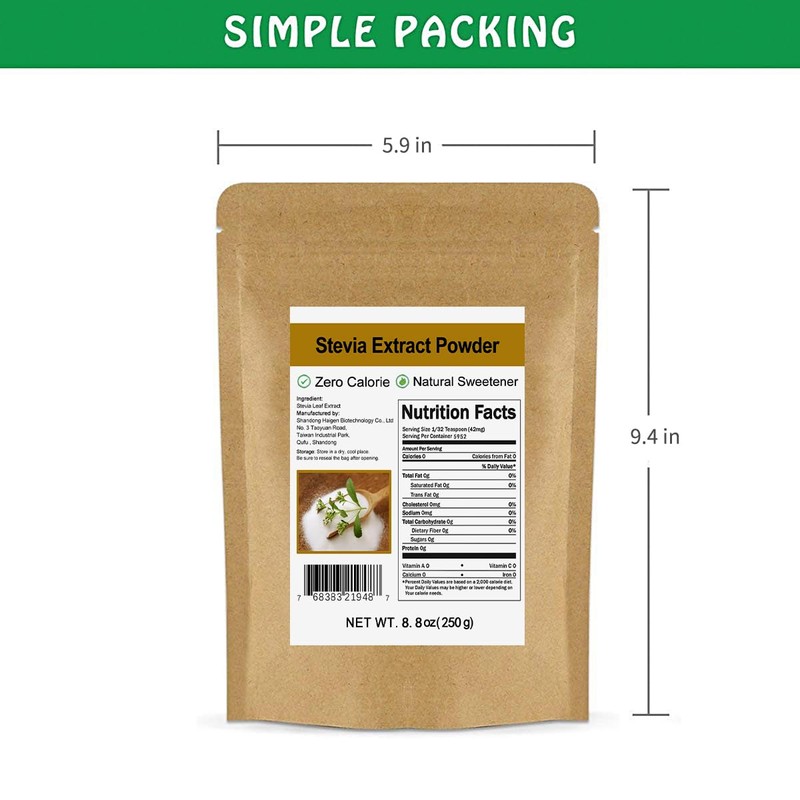 CCnature Pure Stevia Extract Powder without Erythritol - Highly Concentrated,