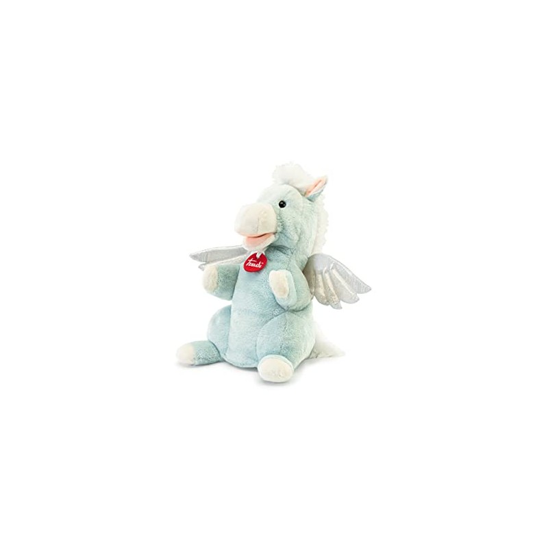 Trudi 29307 Horse Pegasus Plush Hand Puppet, Light Blue, S