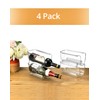 QWORK® Stackable Bottle Holder for 4 Bottles, Bottle Rack Transparent,
