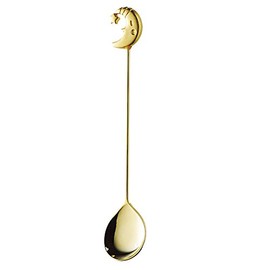Takakuwa Metal Rubber Cast Moon Coffee Spoon, Gold 003617