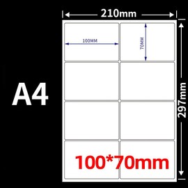 Swpato 120 Count White Paper Stickers,Large Beer Bottle Kraft Printable Labels - Full Sheet Printable Brown Labels (4x3 in)