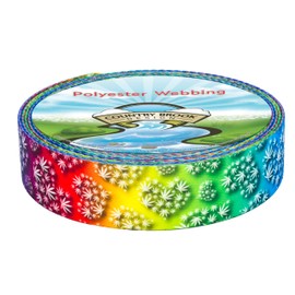 Country Brook Design - 1 Inch Groovy Ganja Polyester Webbing, 10 Yards