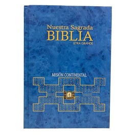 Nuestra Sagrada BIBLIA Letra Grande Azul y Roja