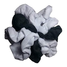 Scrunchie Set, 9 Thermal Cotton Scrunchies, 90s Style (Bright Color)