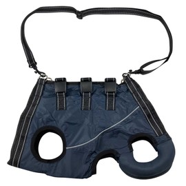 Funriche Dog Harness Lead Set, Walking Aid, Pet Supplies, Clothes, Medium Dogs, Small Dogs, Nursing Clothes, Legs, Disability, Rehabilitation, Walks, Easy to Put On and Take Off (Blue, L)