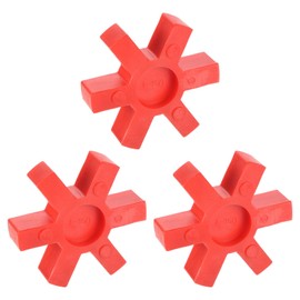 sourcing map 3pcs L150 Jaw Coupling Insert, Urethane Flexible Solid Type Jaw Coupling Center Insert for L Jaw Coupling L-Jaw Coupler Set, Red