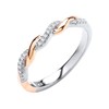 Sterling Silver & Rose Gold 0.10ct Diamond Eternity Ring -