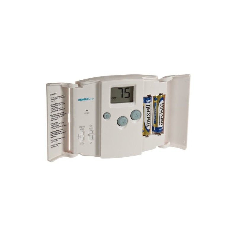 Supco 43054 Electronic Digital Wall Thermostats with Blue Back Light,