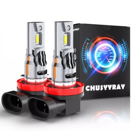 CHUSYYRAY H11 CSP LED Headlight High Low Beam Bulbs Kit Super Bright 6000K White 45000LM
